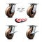 Service Caster 6 Inch High Temp Phenolic Swivel Caster Swivel Locks 2 Brakes SCC, 2PK SCC-35S620-PHRHT-BSL-2-SLB-2 - alternate 3